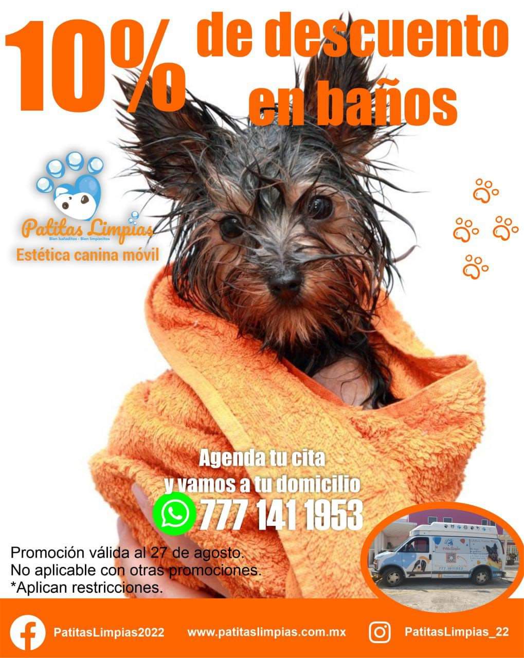 Agenda tu cita en Estética Canina Movil en Cuernavaca