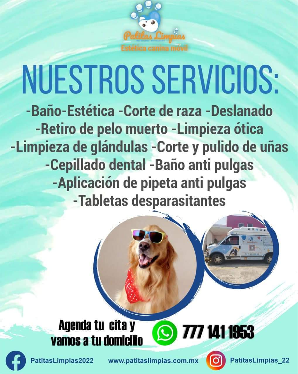 Agenda tu cita para tu mascota en la Unidad Móvil Canina de Patitas Limpias